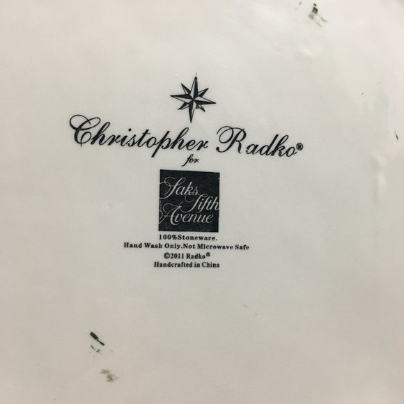 Christopher Radko Christmas Tree Cookie Jar Stoneware 2011 Saks Fifth Ave - Picture 10 of 10